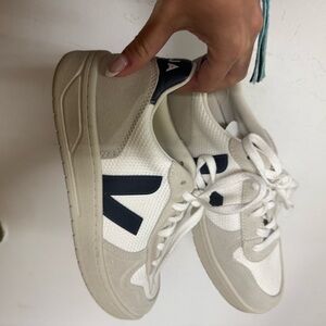 Veja women’s white and Navy Sneakers